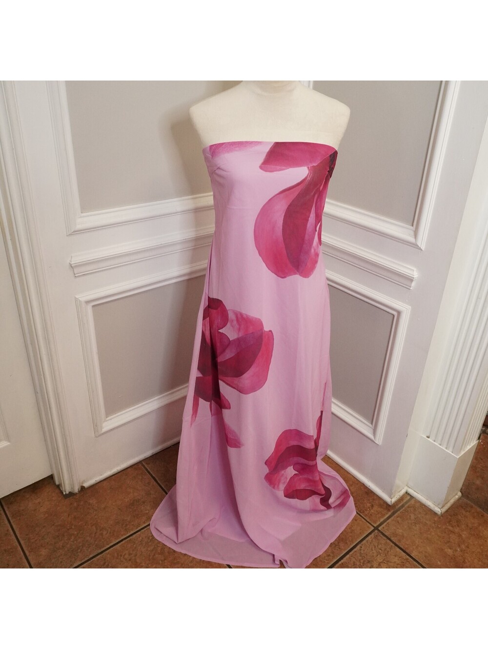 Peppermayo Strapless Pink Floral Maxi Dress 2XL